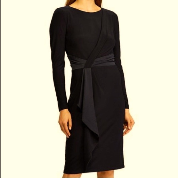 Ralph Lauren Women's long sleeve Knee Length Body Evening Dress dark greenSize 8 - Picture 1 of 12